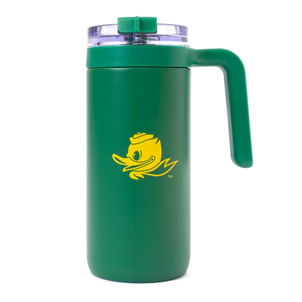 Fighting Duck, Neil, Green, Tumblers, Home & Auto, 16 ounce, Double Walled, Handle, 963916